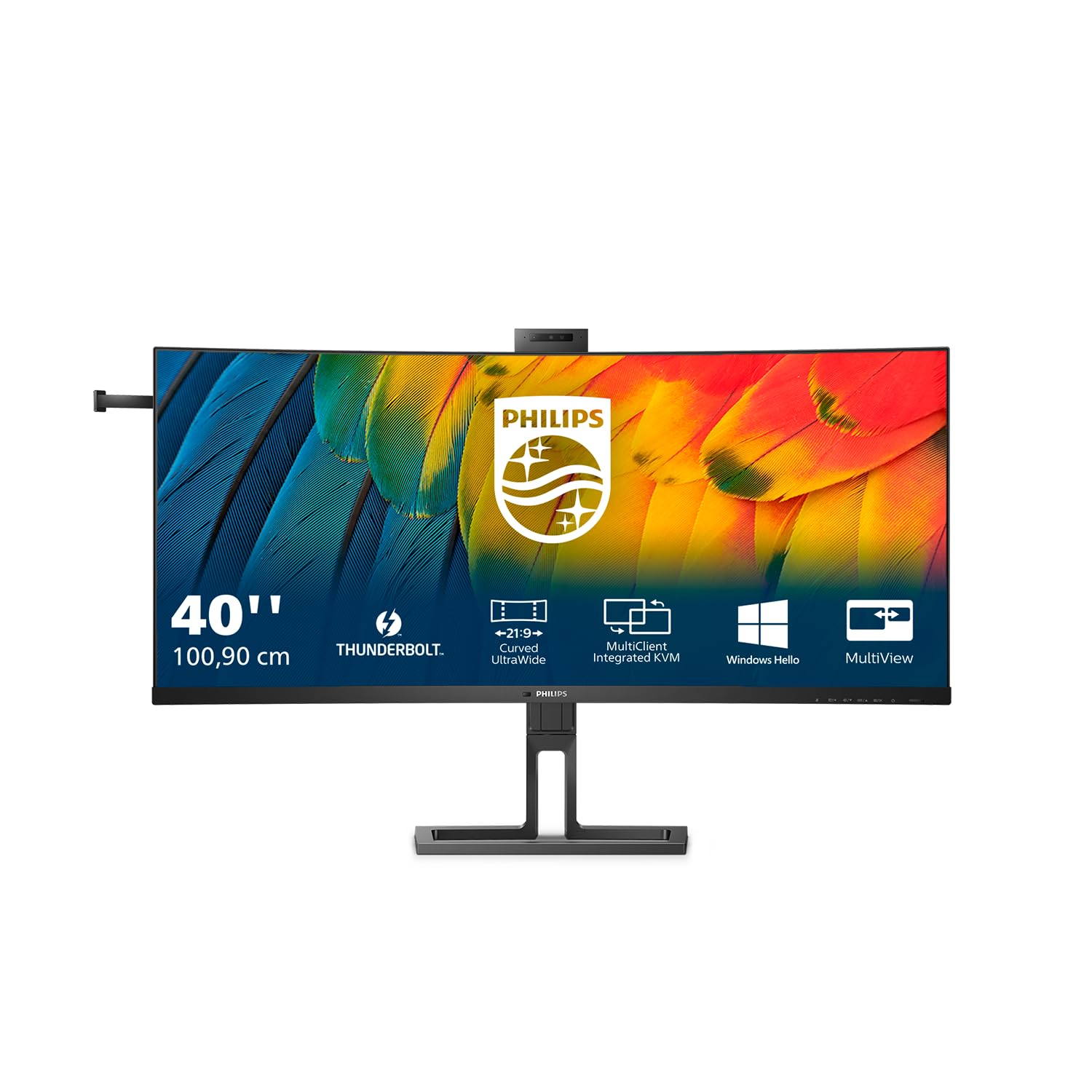 Philips Size 40 Black Refurbished - 40B1u6903ch 40" Curved Wuhd 60Hz 4Ms Height Adjustable Monitor