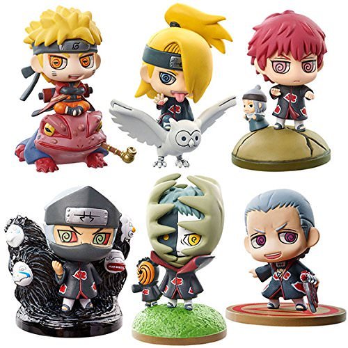 OIVA Set of 6 Pieces Naruto Mini Figure Collectible Model (Sixth Edition)