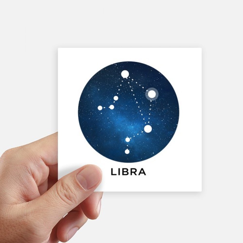 Autocollant Balance Constellation carré de 10 cm DIYthinker pour décorer mur et ordi, 8 pièces