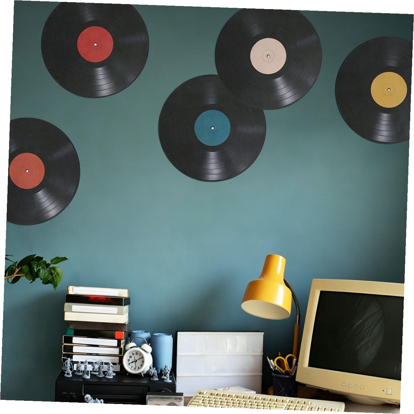 Pegatinas de Vinilo Decorativas Retro para Pared, 8 Piezas Pvc