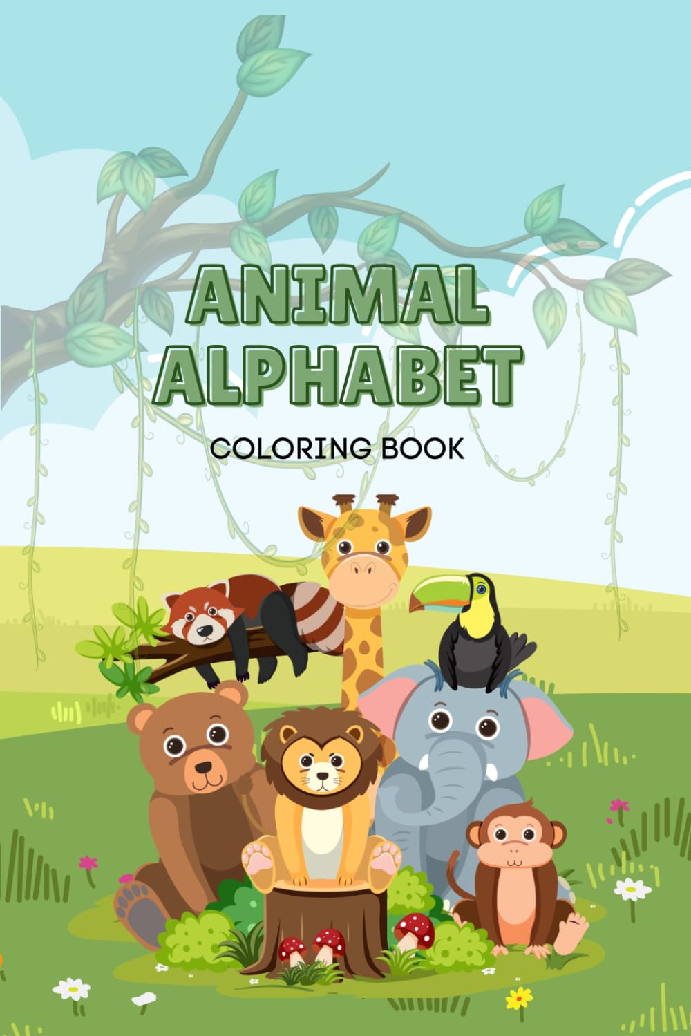Animal Alphabet Colouring Book for Kids: A–Z Fun with Letters and Animals | Ages 3–8
