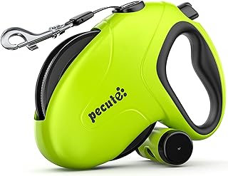 Pecute Hundeleine 10m, Rollleine für Hunde, 360° Verhedderungsfreier Leinenverlängerung, Anti-Rutsch-Griff & Schnellbremsknopf, Geeignet für Hunde bis zu 50kg Gewicht product image