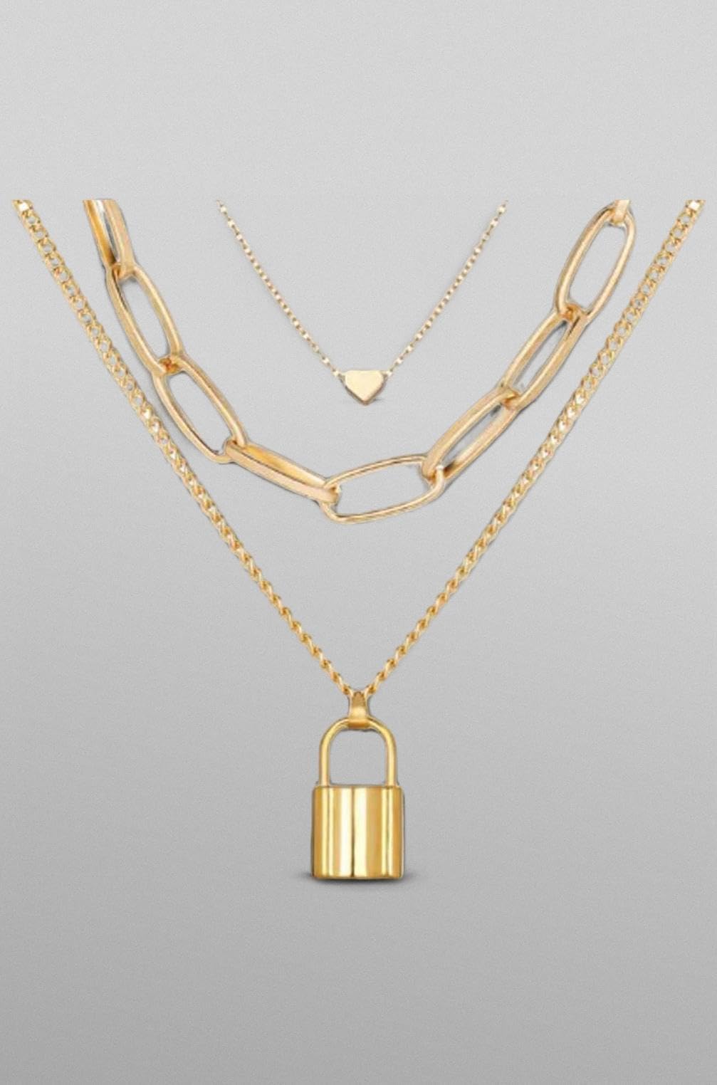 Jewellery for women Gold Plated Pendant Necklace Chain for Women & Girls
