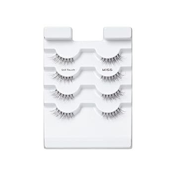 Kiss My Lash But Better, False Eyelashes,#39;Still Touch', 7mm-15mm, Includes 4 Pairs Strip Lashes, Easy to Apply, Reusable Lash Clusters