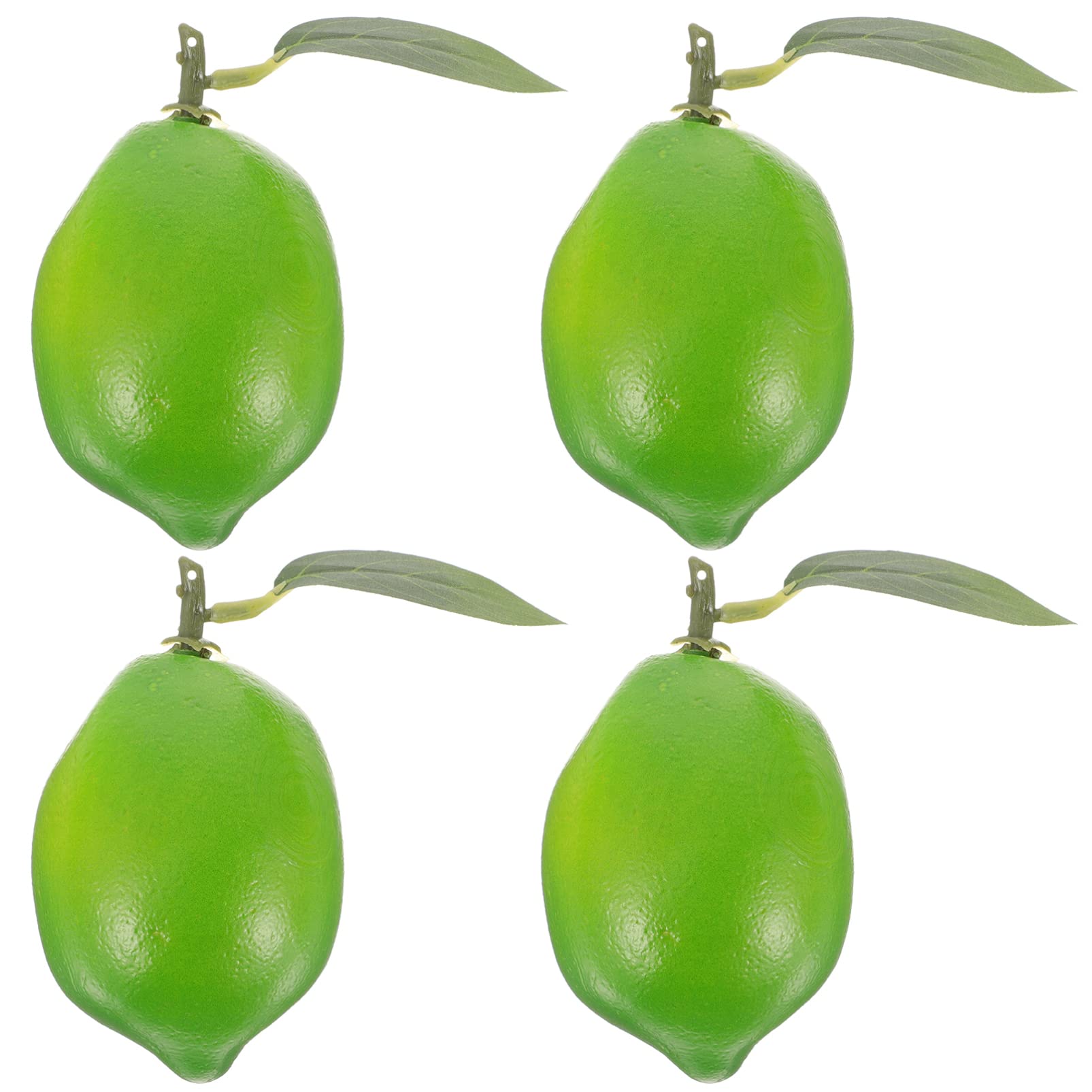 NOLITOY 4pcs Artificial Lemons Limes Yellow Green Fake Lemons Faux Fake Fruit Model Lemons Artificial Lifelike Simulation Fruit for Home Kitchen Photo Props Green