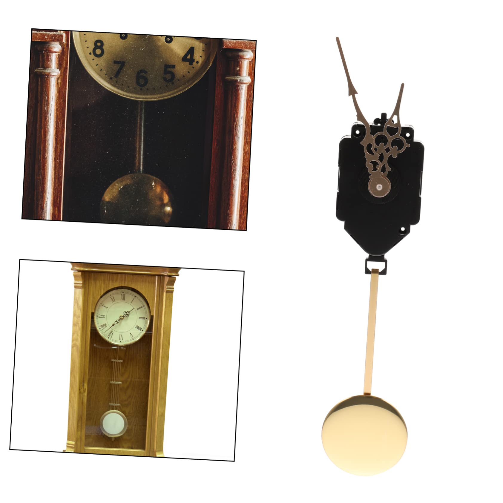 HOMSFOU 3sätze Mute Quartz Uhrwerk Mit Pendel Uhrteile Für Wanduhr Leise Zeitmessung Präzise Und Zuverlässige Bewegung Installieren Verschiedene Designs