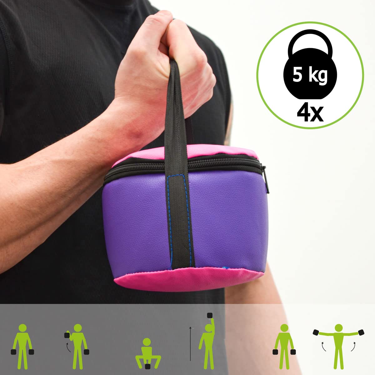 EYEPOWER Power Bag de Musculation 5-20kg 20x60cm Sandbag