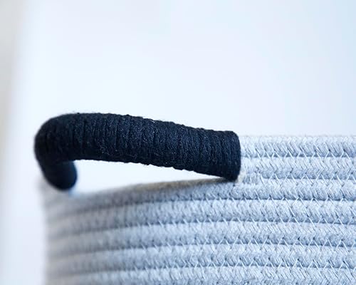 Miniatura 4 de CIKI HOME Woof - Cesta de juguetes para perros, cestas tejidas para mascotas, caja de almacenamiento con asas duraderas, suministros para mascotas,