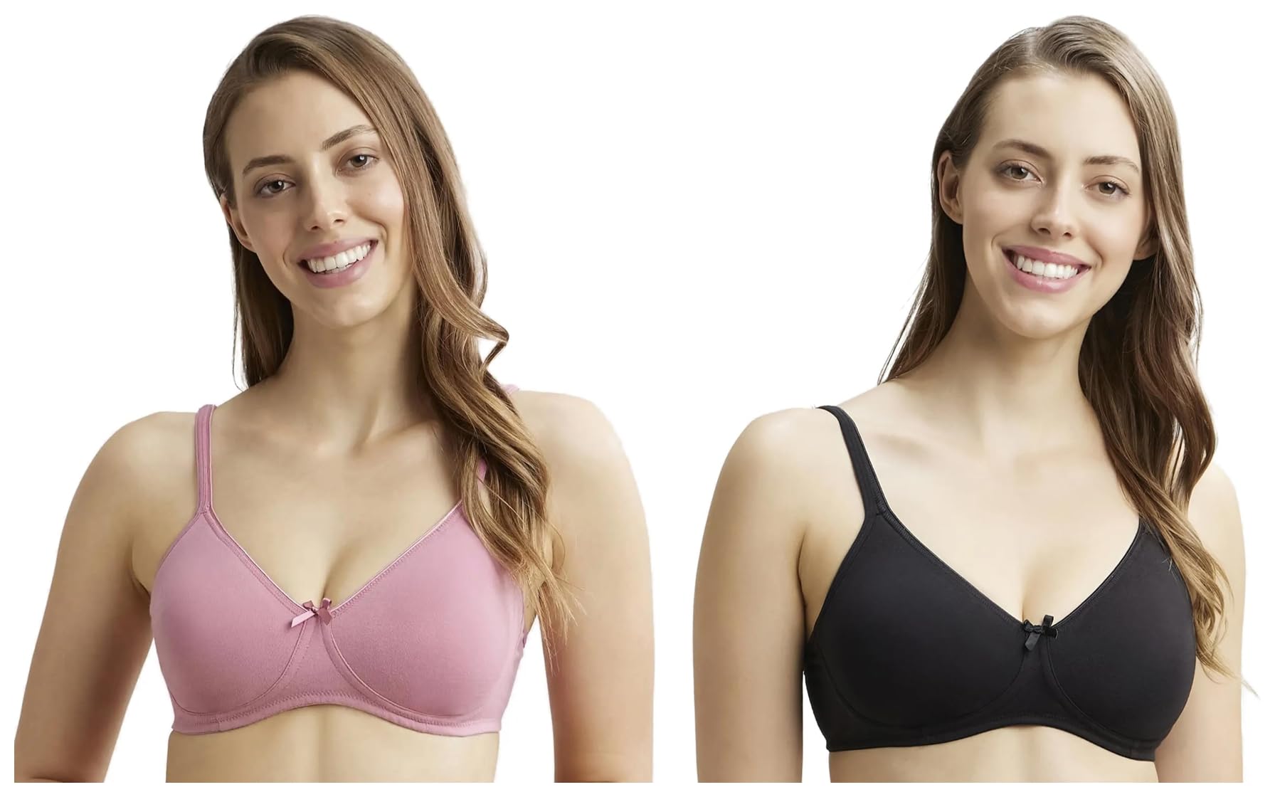 jockey 1722 Women's Wirefree Non Padded Super Combed Cotton Elastane Stretch Medium Coverage Everyday Bra with Concealed Shaper Panel and Adjustable Straps (Pack of 2)-picture-16