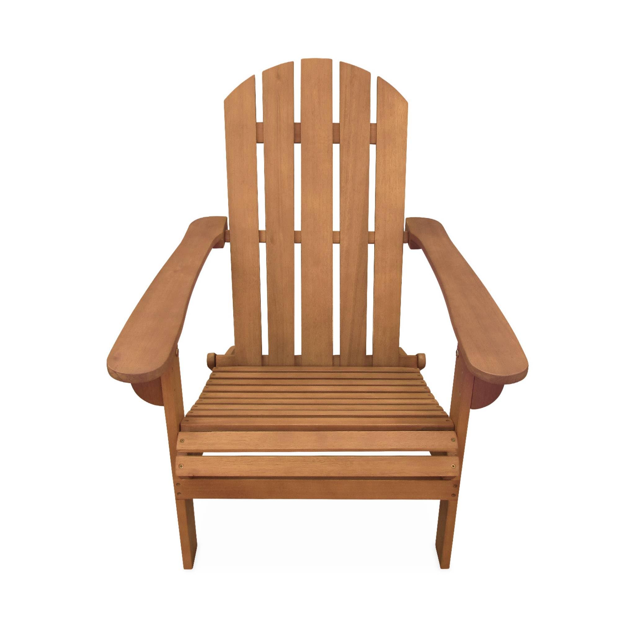 Alice's Garden - Fauteuil de Jardin en Bois - Adirondack Salamanca- Eucalyptus. Chaise de terrasse Retro. siège de Plage