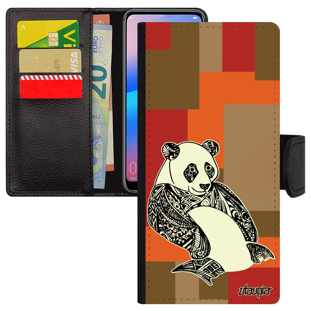 Coque Samsung S20 FE portable rigide dessin panda géométrique marron noir - 2