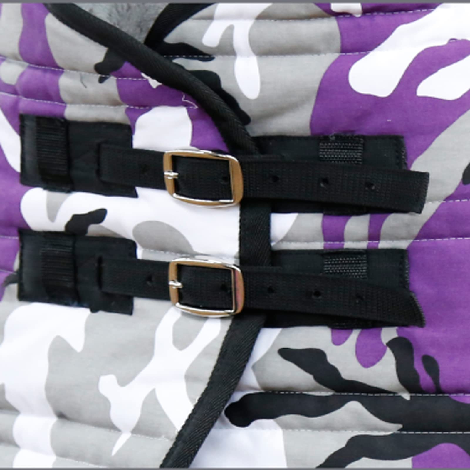 KLUFO 900D Manta de Caballo de Invierno Combo Impermeable de Peso Medio con Cubierta de Cuello - Adjusta- Camuflaje de Color - Cobertura Completa y Calor Estable (135-145cm)
