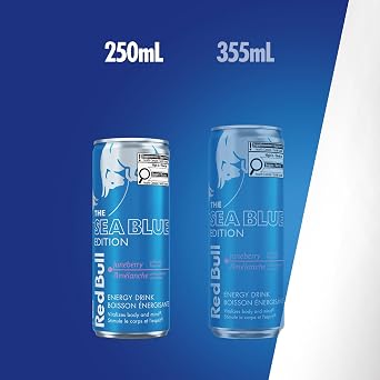 Red Bull Energy Drink, The Sea Blue Edition, 250ml (4 pack)