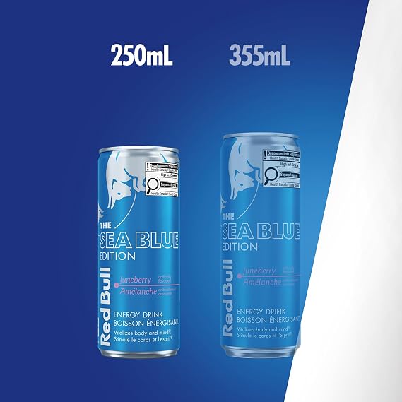 Red Bull Energy Drink, The Sea Blue Edition, 250ml (4 pack)