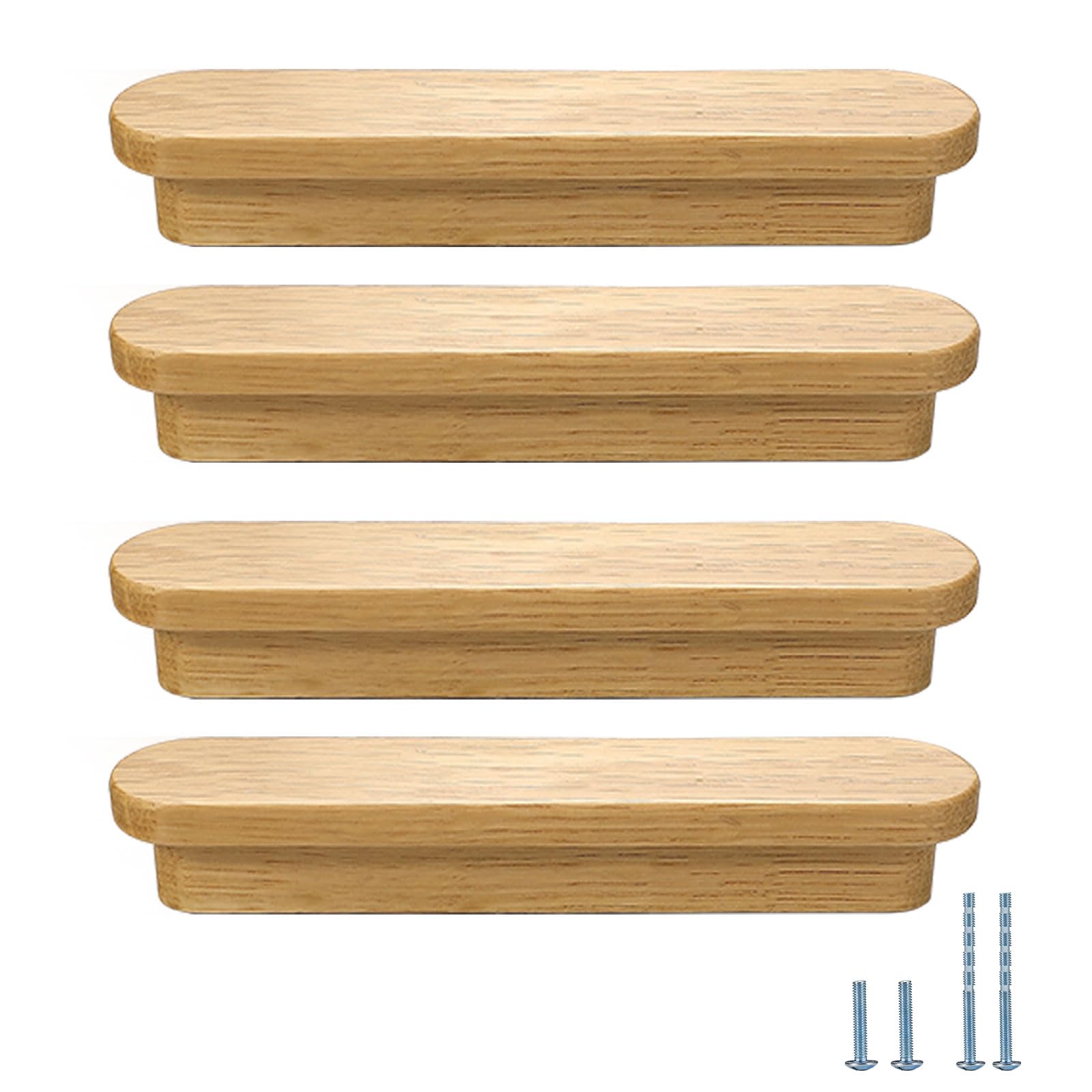 Evionlin 10 Pcs Oak 6.22 in Widened Wooden Cabinet Door Handle Wardrobe Door Drawer Door Pull