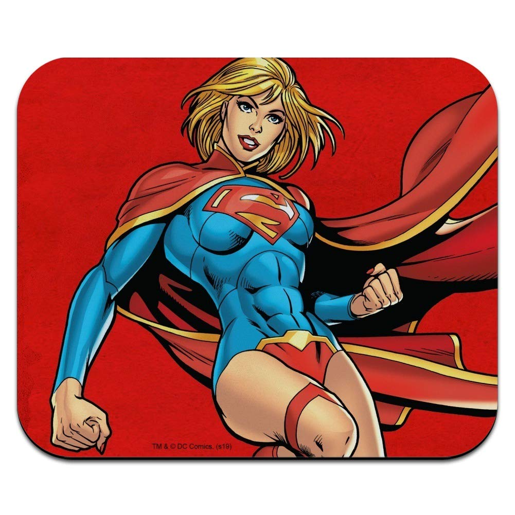 Superman Supergirl Character Low Profile Thin Mouse Pad Mousepad