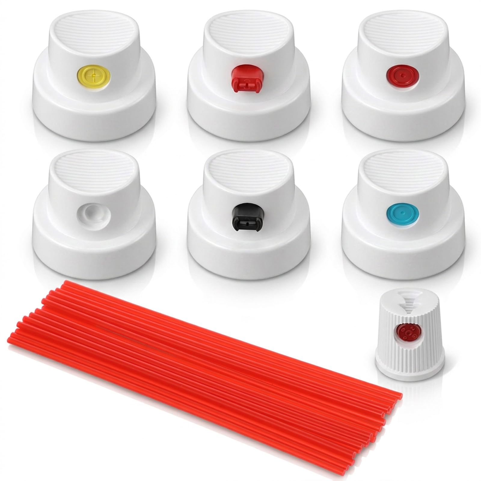 Photo 1 of 15Pcs Spray Can Nozzles 21Pcs Extension Tubes Kit Universal Spray Paint Caps for Female Cans Tips Adapter Set for Graffiti Auto Repair DIY Art and Home Improvement