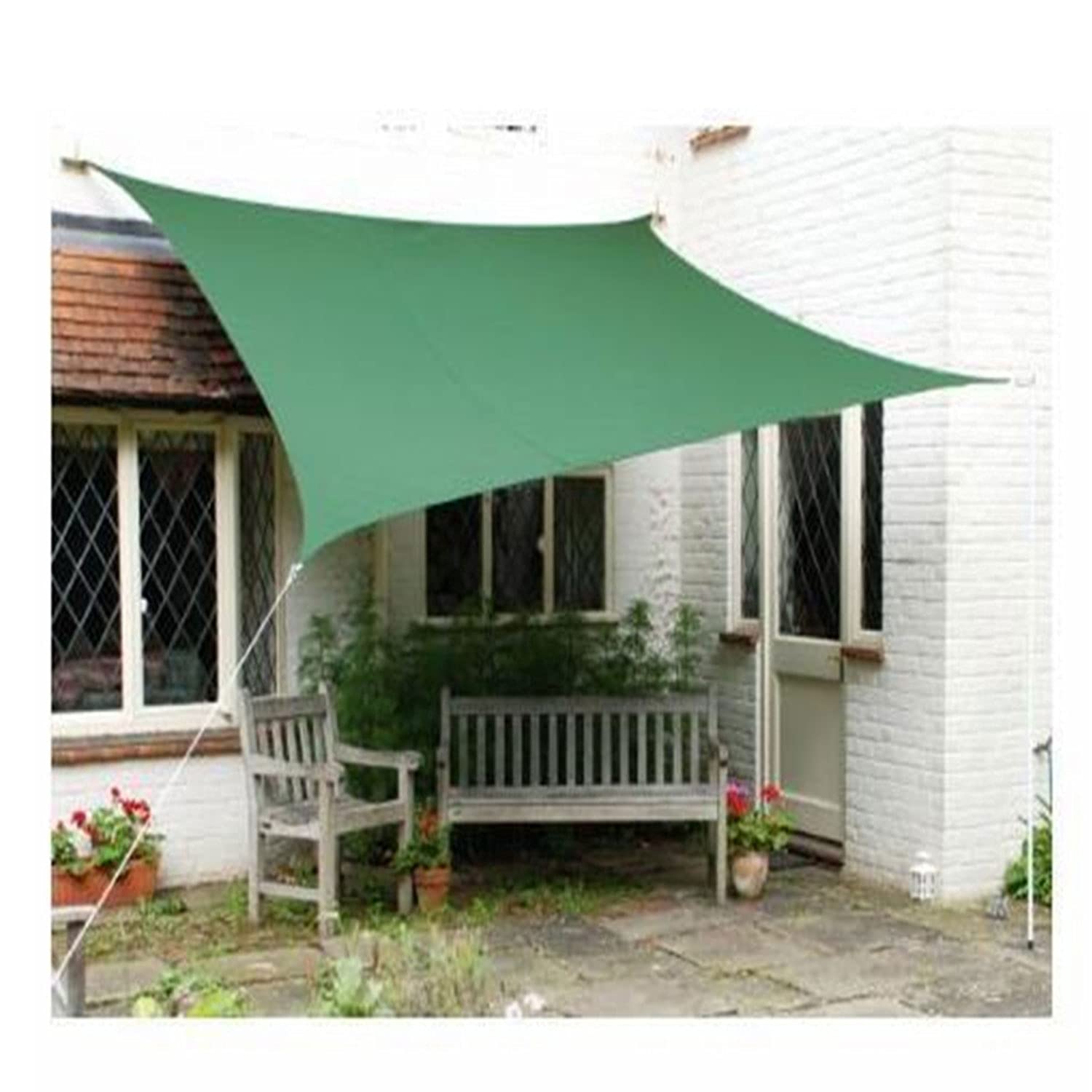Auvent rectangulaire vert foncé étanche à 98% blocage UV pour extérieur - 8