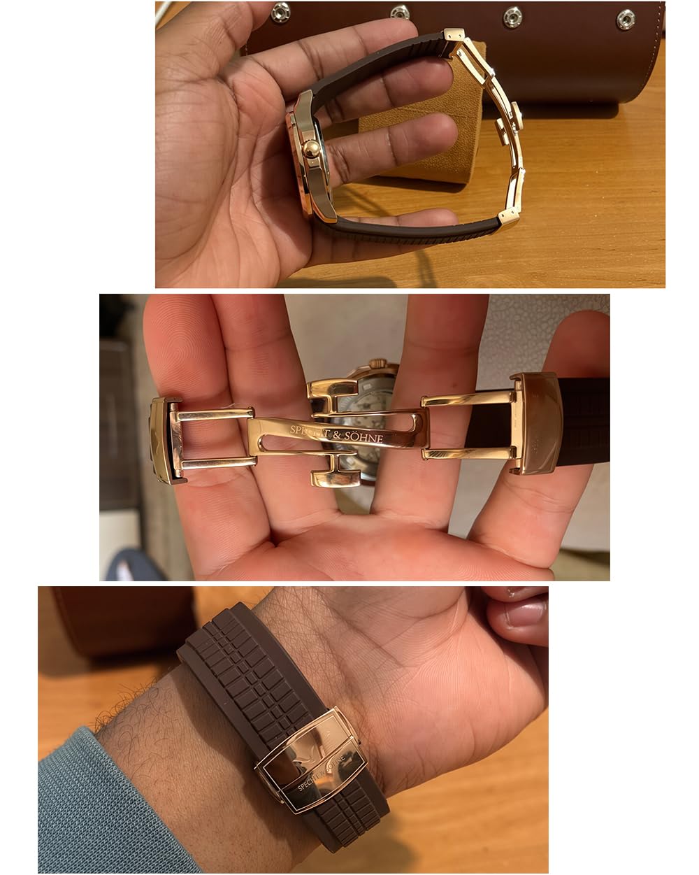 Specht & Söhne Zegarki męskie Japonia Miyota 8215 mechanizm zegarowy Sport Classic automatyczny mechaniczny zegarek męski na rękę, gumowa tasiemka, wodoszczelna, 40 mm