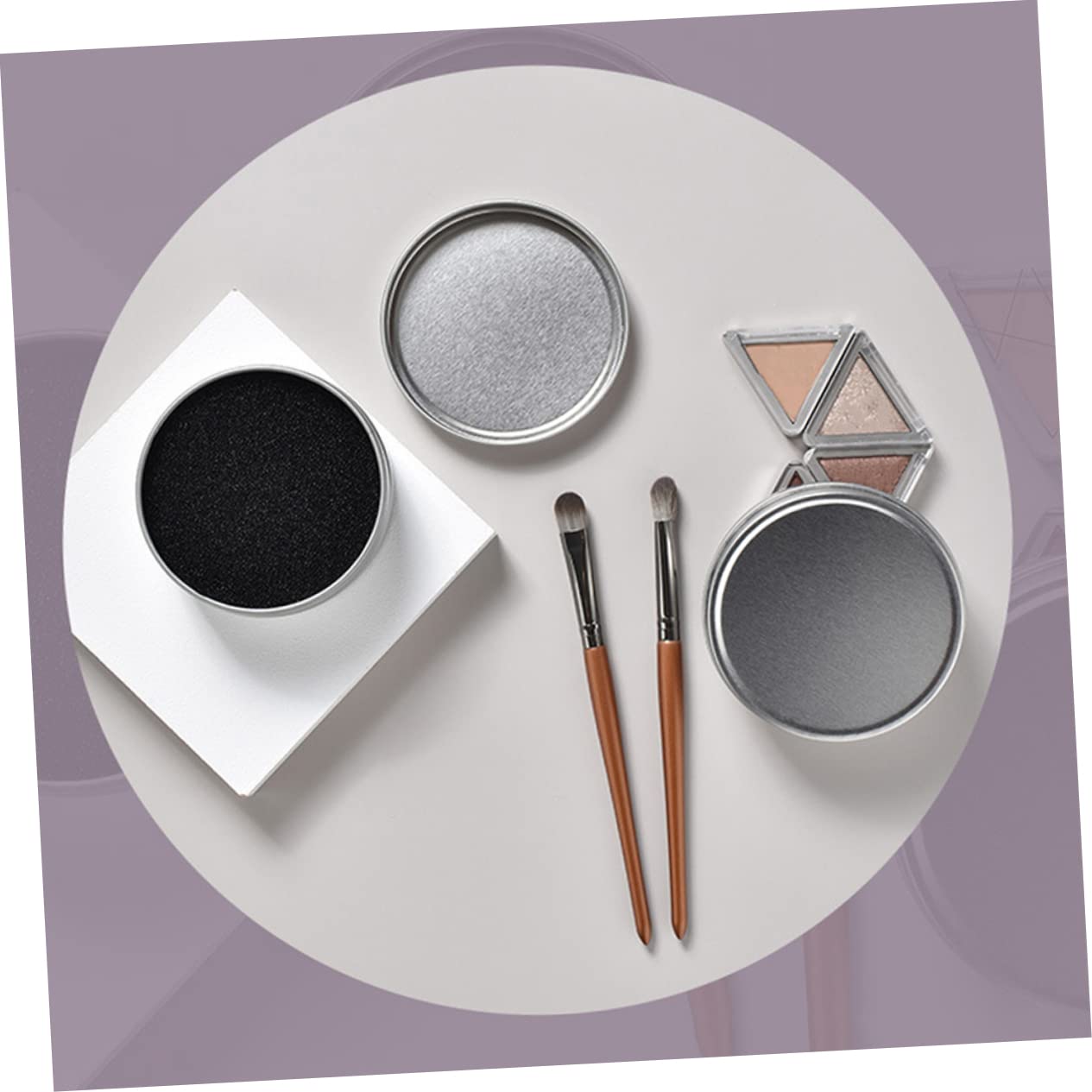 Healvian Sponge Makeup Brush Cleaning Box 3-piece Set Compact Lightweight for Daily Use Travel Beauty Storage