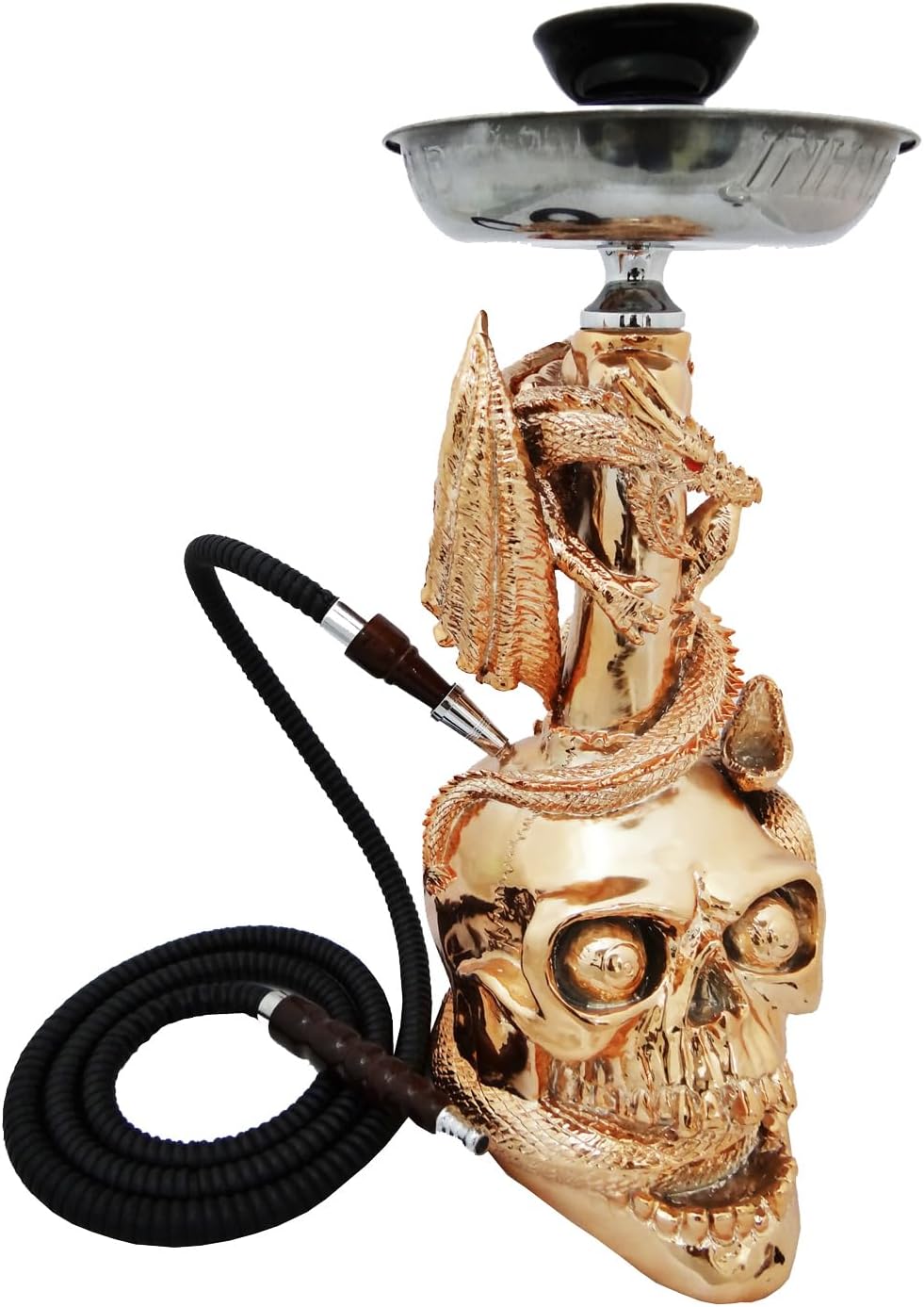 NEW 17" 1 Hose Hookah Skull W Snake Dark Soul Huka Special Edition