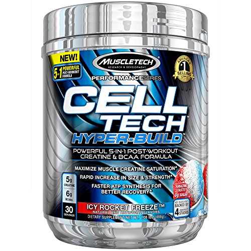 MuscleTech Cell Tech Hyperbuild Post Workout Recovery Drink Powder with Creatine and BCAA