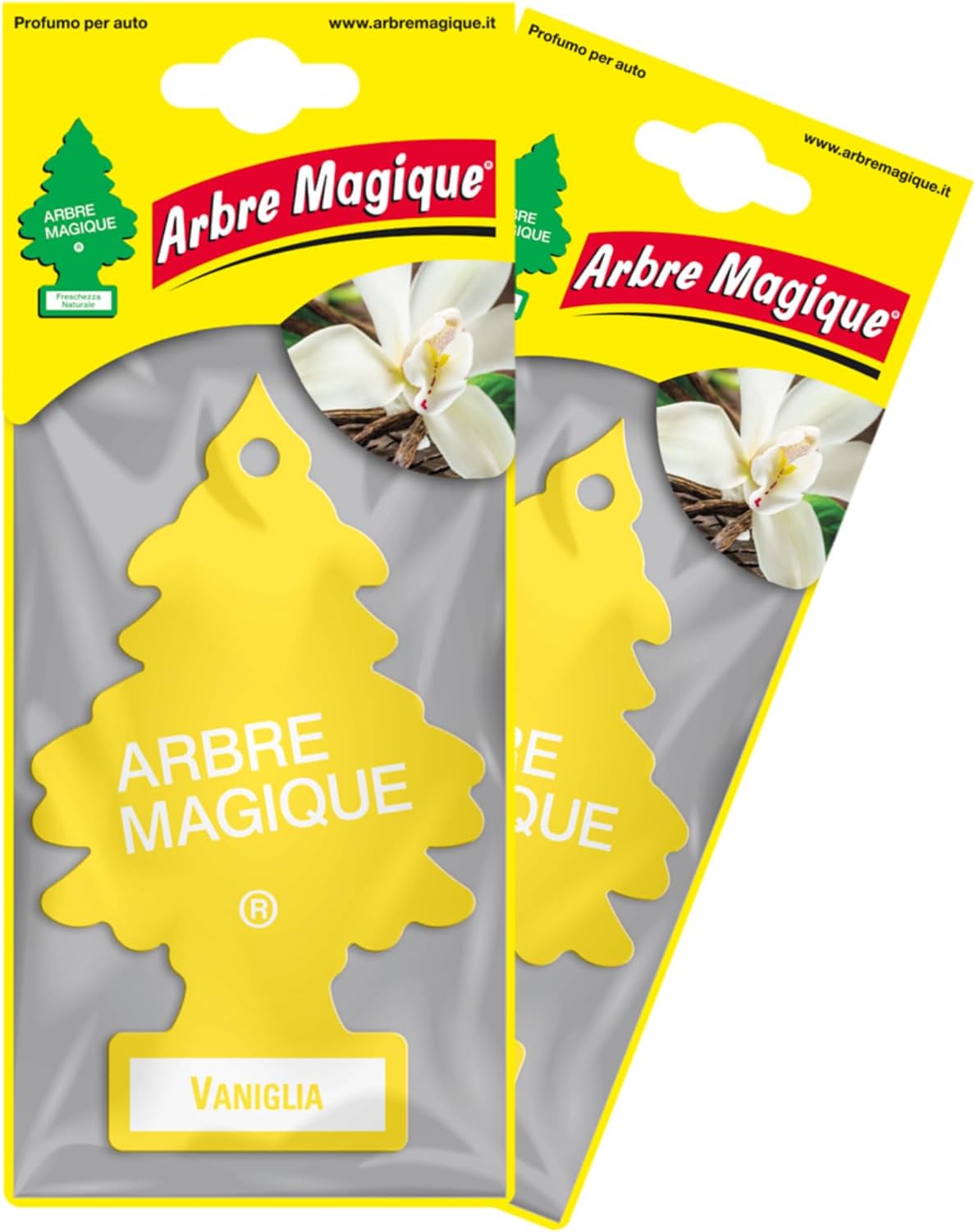 Arbre Magique Mono, Profumatore Auto, Fragranza Ibiza Cocktail, Profumazione Fresca e Leggermente Speziata, Durata fino a 7 Settimane, Made in Italy, Confezione da 1 Pezzo