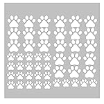 49 Pieces/Set Dog Paws Wall Decals Vinyl Pawprints Sticker Animal Footprint Wall Art Decoration for Kids Boy Girl Baby Nursery Bedroom Living Room Animal Tracks Decor YMX21 (White)