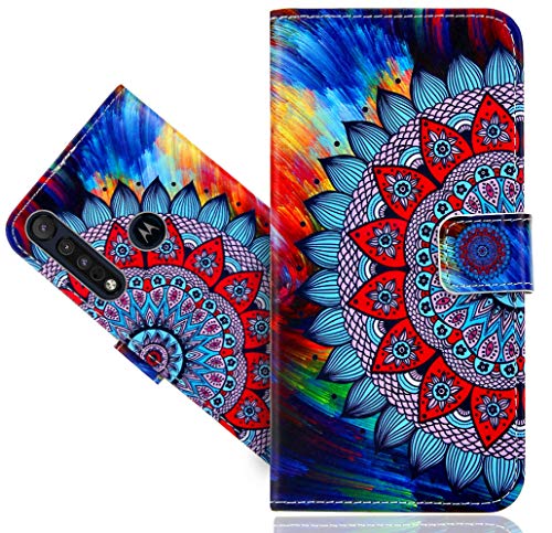 CoverOne Funda para Motorola One Macro, Cuero Premium Cierre Magnético Flip Carcasa Caso Cover para Motorola One Macro/Moto G8 Play
