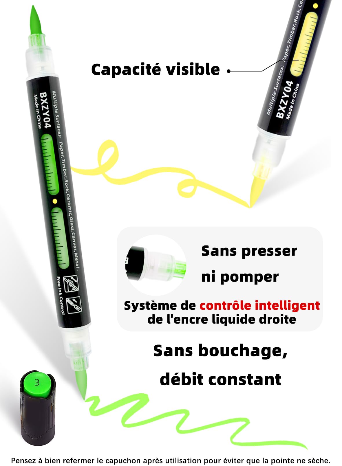 AEDAGA 48 Feutre Acrylique avec App, 96 Couleurs Acrylic Paint Marker