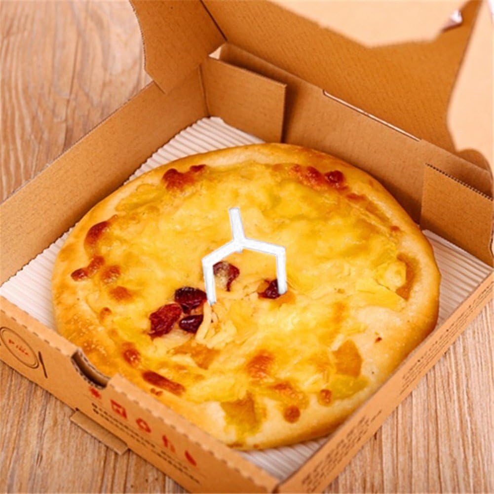 100 Stück Pizzaständer, Pizza-präsentationsständer, Dreieckig, Stapelbar, Pizza-stativ, Stützrahmen, Pizza-tischständer, Pizza-Rack, Weiß