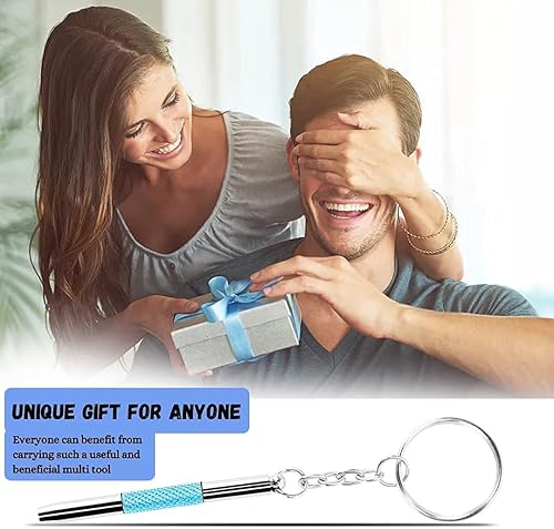 Miniatura 8 de UNEAK - Kit de reparación de destornilladores de lentes rojo Precisión 3 en 1 Mini Destornilladores Llavero Gafas, Gafas de Sol, Gafas de Sol,