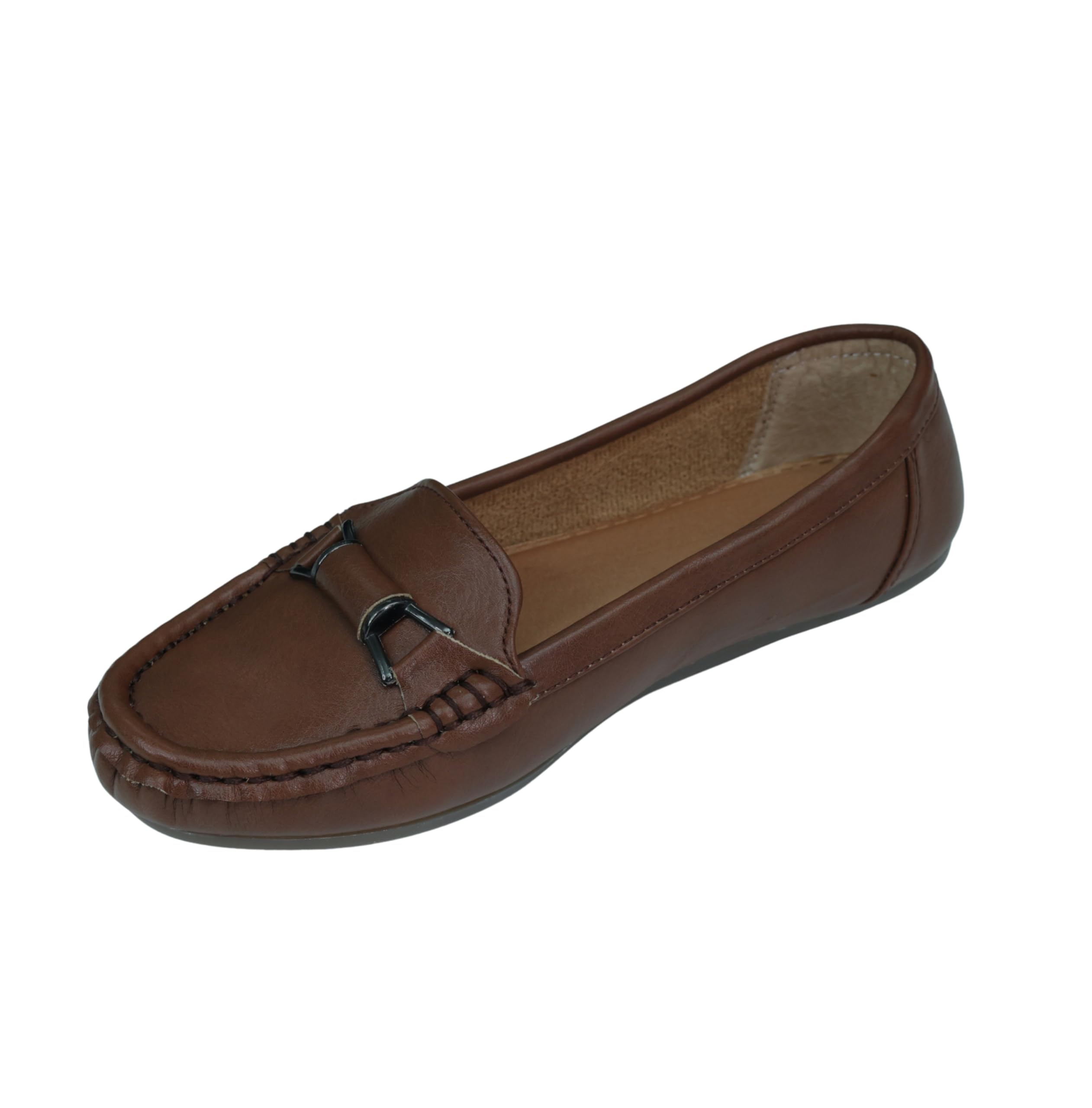 Women Chestnut Brown Bellies | Comfortable Stylish Pull-On Ballet Flats 6 UK-image-33