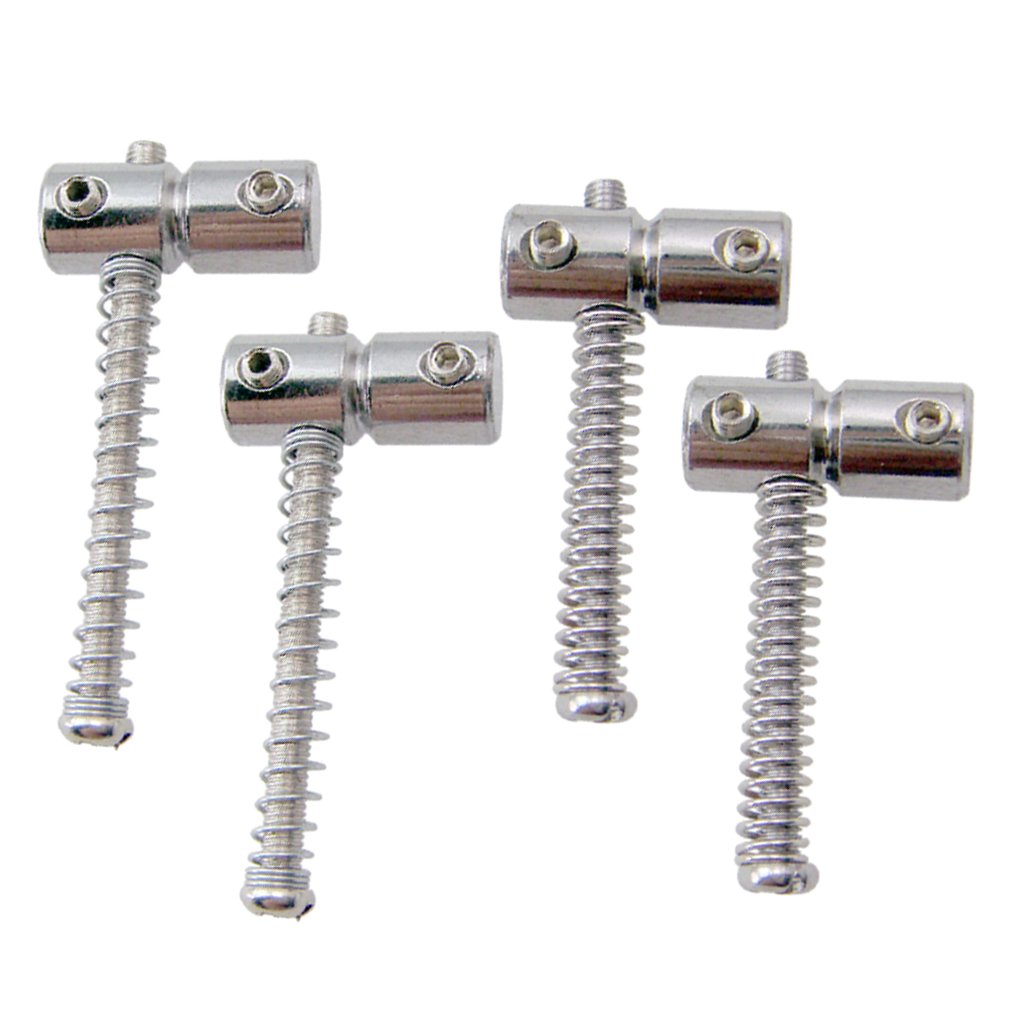 ATORSE 2 Long&2 Short Bass Bridge Saddles For Electric Bass Replacement Part Silver|Musical Instruments & Gear|Guitars & Basses|Parts & Accessories|Guitar Parts|Saddles-image-49