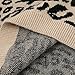 CORIRESHA Women's Casual Leopard Sweater Crewneck Dropped Shoulders Long Sleeve Animal Knit Top