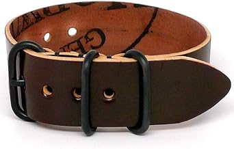 DaLuca MADE IN USA Shell Cordovan 1 Piece Military Watch Strap PVD Buckle 18mm 20mm 22mm 24mm 26mm
