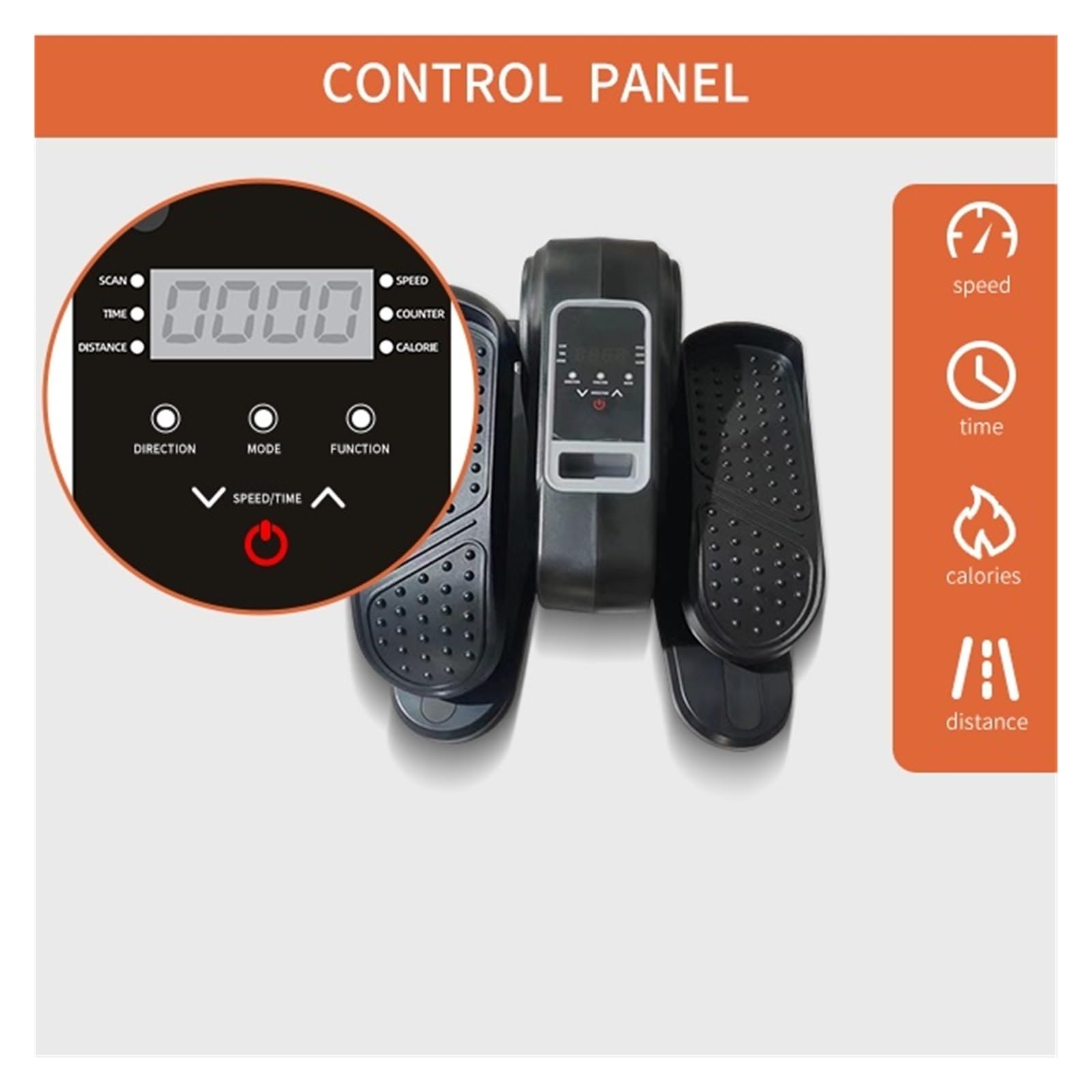 Máquina Elíptica Silenciosa Debajo del Escritorio con Pantalla LED, Control Remoto, Entrenamiento Y Conducción Eléctrica, Ejercitador De Piernas Elipse Funcionamiento Silencioso