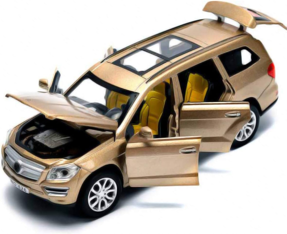 Die-Cast Zinc Alloy 1:32 Scale GL500【Colors as Per Stock】 with 6 Openable Doors, Music,Lights & Pull Back Action【Pack of 1】