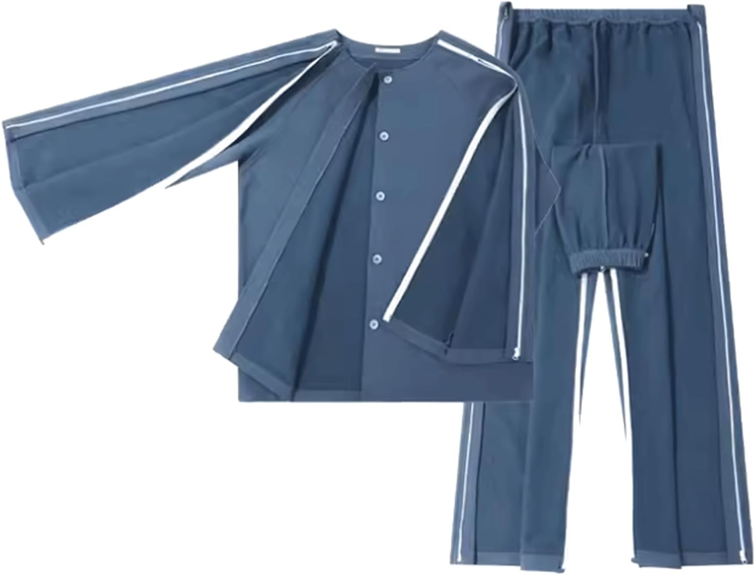 ナーススーツ 病院用ガウン 放射線治療服 看護服 術後透析用 秋冬患者用パジャマ