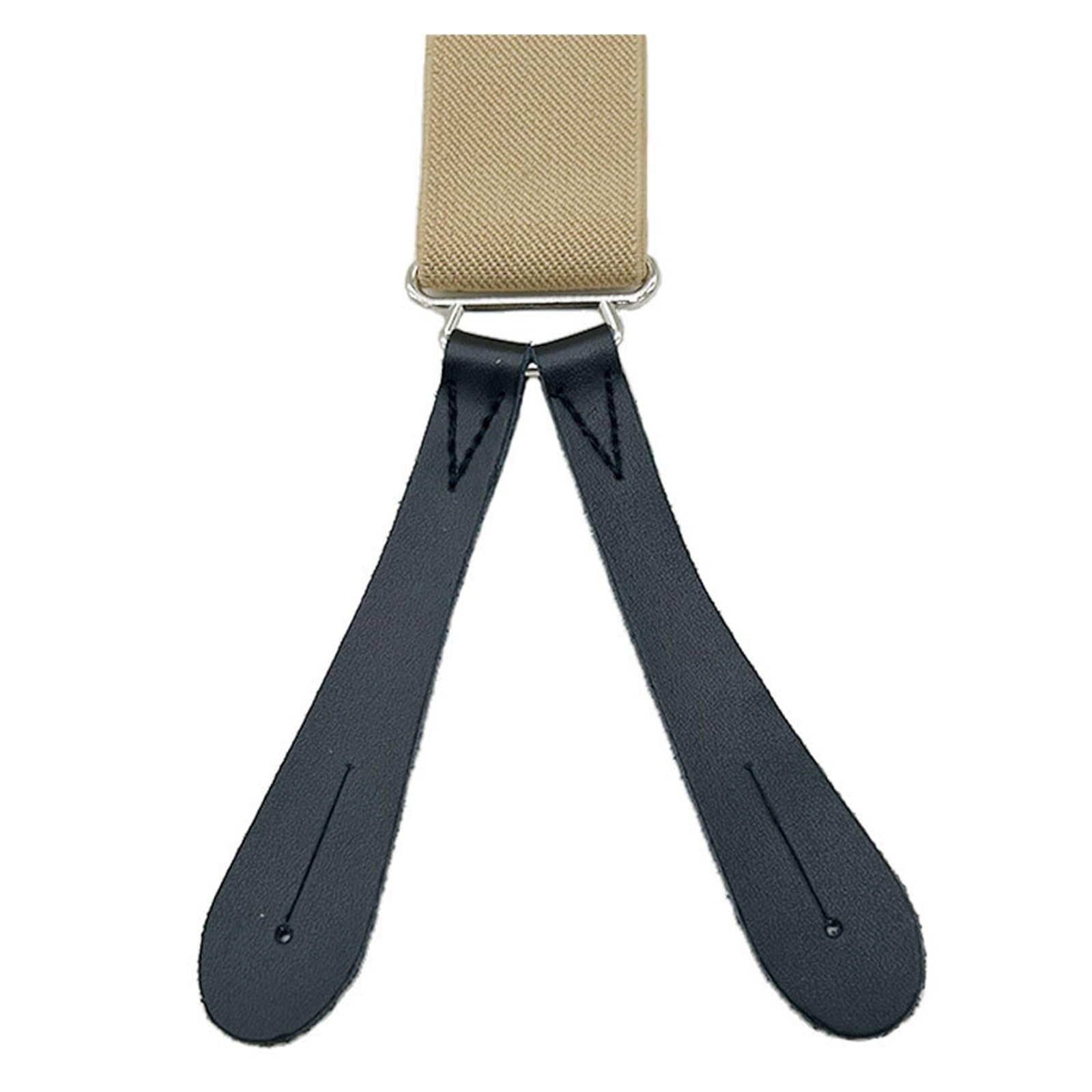 Tirantes vintage de piel sintética para hombre, con tirantes, 3,5 x 125 cm, tamaño grande (negro)