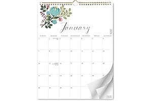S&O Twelve Flowers 18-Month Wall Calendar 2024-2025