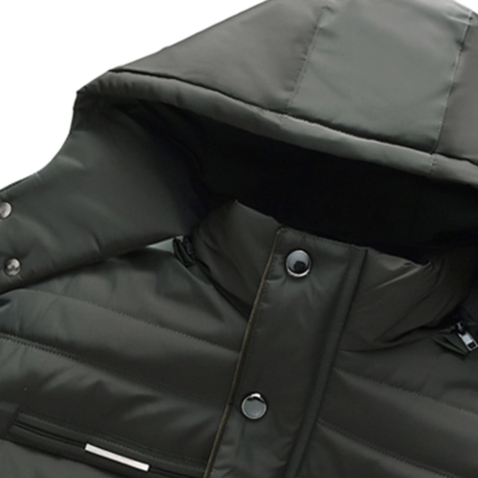 Generisch Giacca invernale da uomo invernale casual Thicken Plus velluto pane cappuccio usa e getta abbigliamento esterno stringhe giacca calda