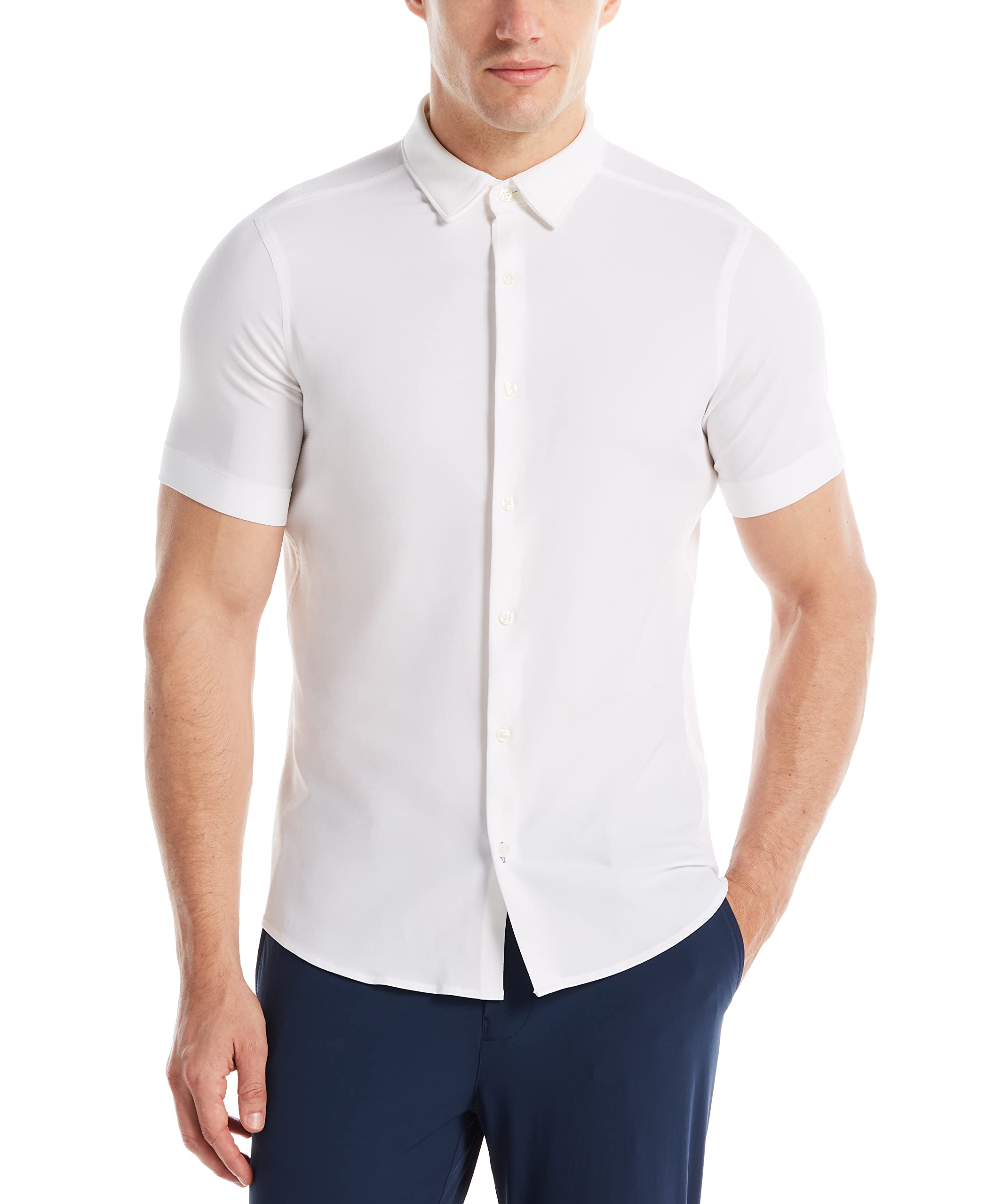 perry ellis motion dress shirt Perry Ellis Men's Modern-Fit Lux Twill Solid Dress Shirt