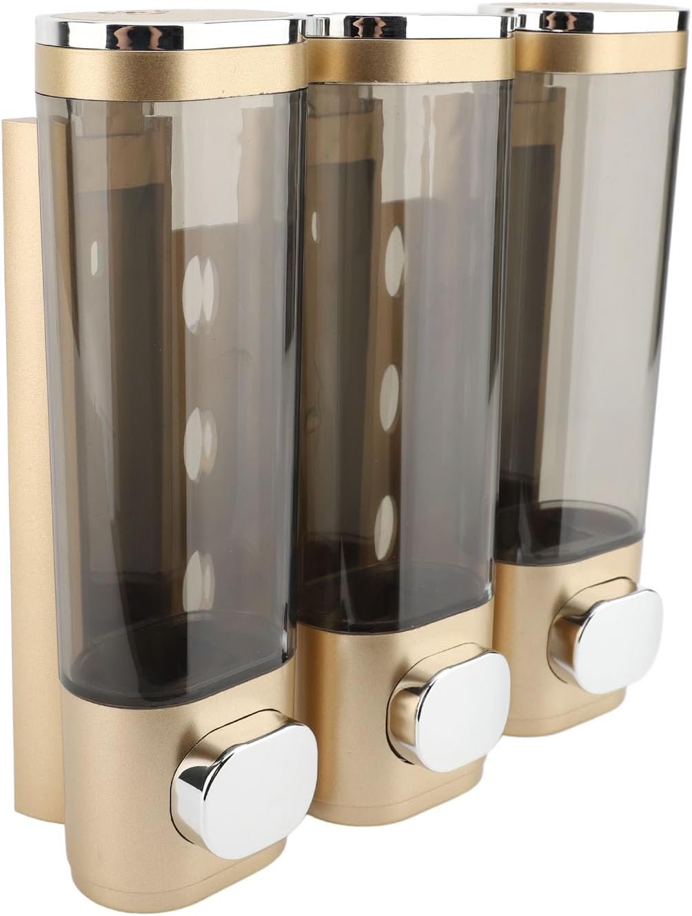 3 in 1 Shower Soap Dispenser, 300ml *3 Bathroom Soap Dispenser, No Drilling & Drilling Shower Shampoo Dispenser 3 Chamber Shower Soap Dispenser Wall Mounted Hotle Shower Supplies