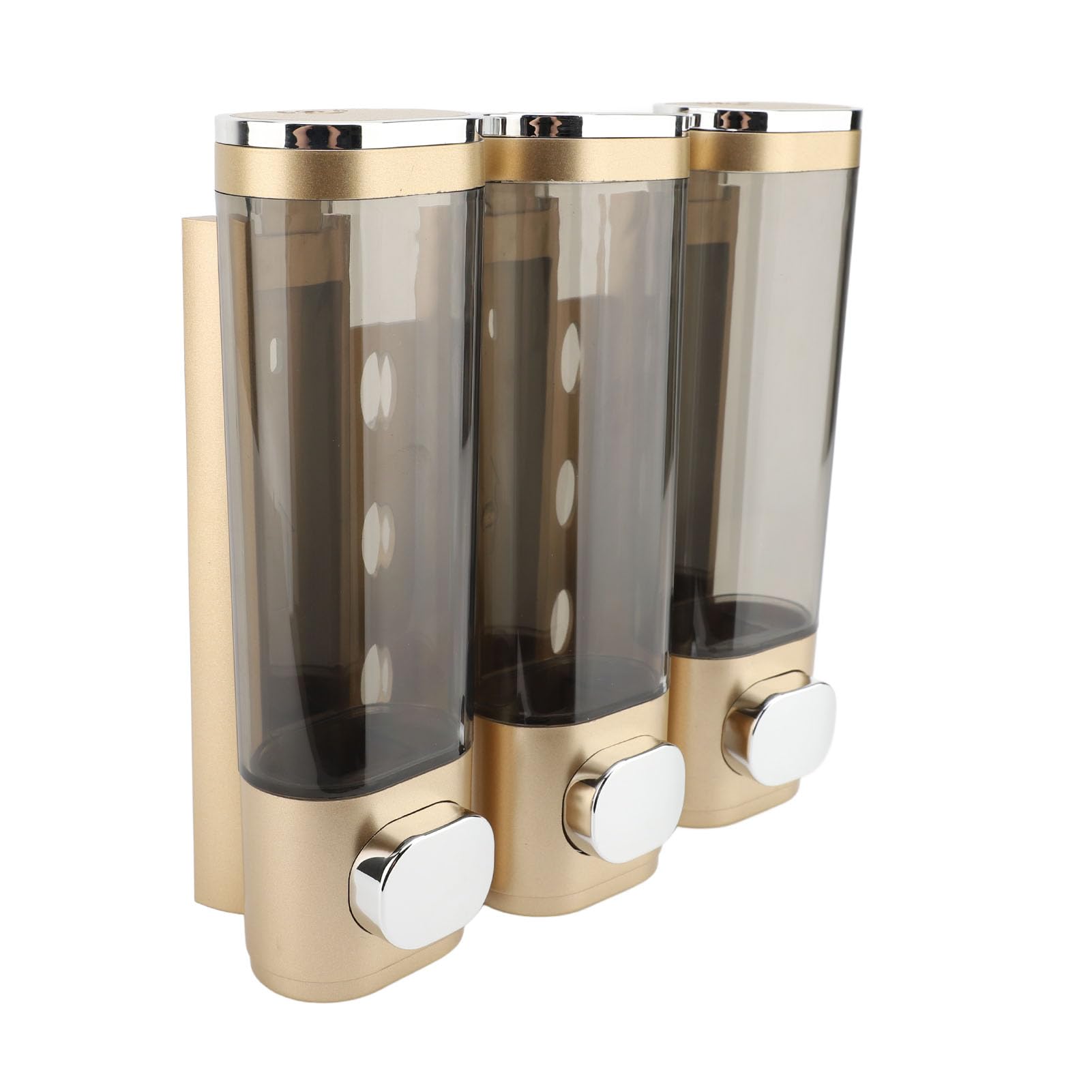 3 in 1 Shower Soap Dispenser, 300ml *3 Bathroom Soap Dispenser, No Drilling & Drilling Shower Shampoo Dispenser 3 Chamber Shower Soap Dispenser Wall Mounted Hotle Shower Supplies