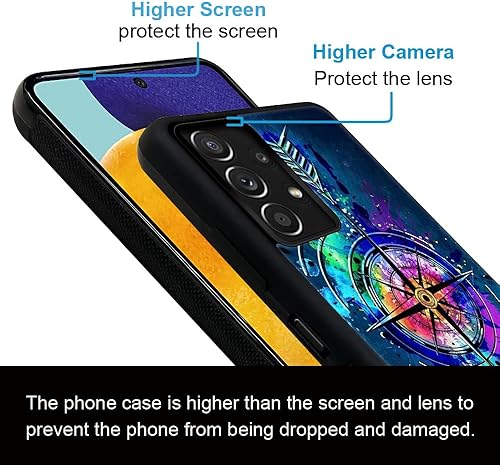 Miniatura 2 de DJSOK Funda compatible con Samsung Galaxy A32 5G, diseño de flecha de brújula y arco de lujo con patrón de diseño de espalda + funda protectora de