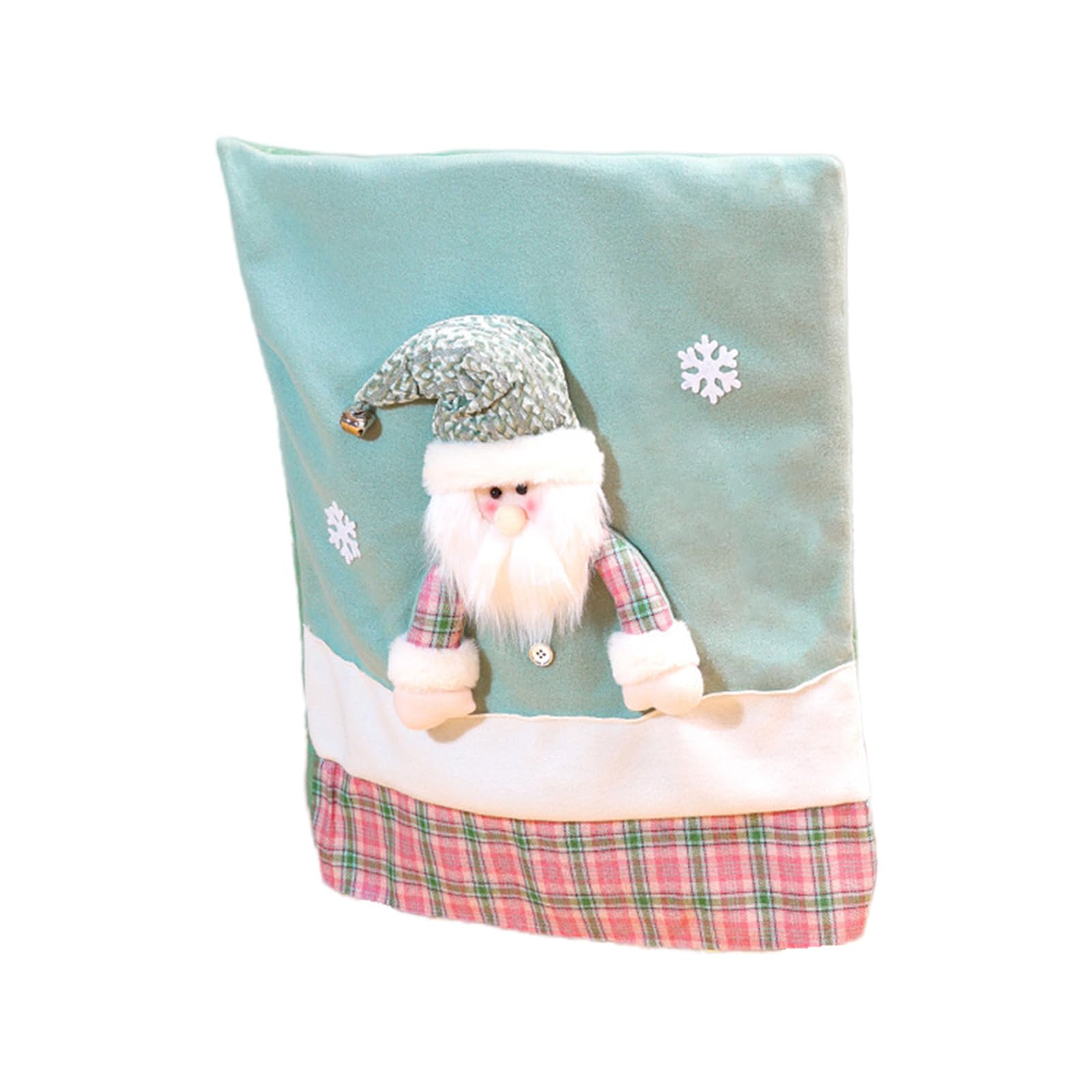 Elnwnnkc Christmas Themed Santa Chair Cover Machine Washable Cloth Quick Assembly Dining Room Living Room Decoration Quick Install Holiday Chair Slipcover