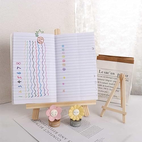 Miniatura 3 de Pequeño soporte de exhibición de mesa caballete de madera caballete triangular soporte de lona para pintura manualidades caballetes 83 x 110in