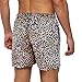 Mens Swim Trunks Short Quick-Dry Swimming Trunks with Mesh Lining Fashion Trend Turnks (901-Dense Leopard Print, Large)
