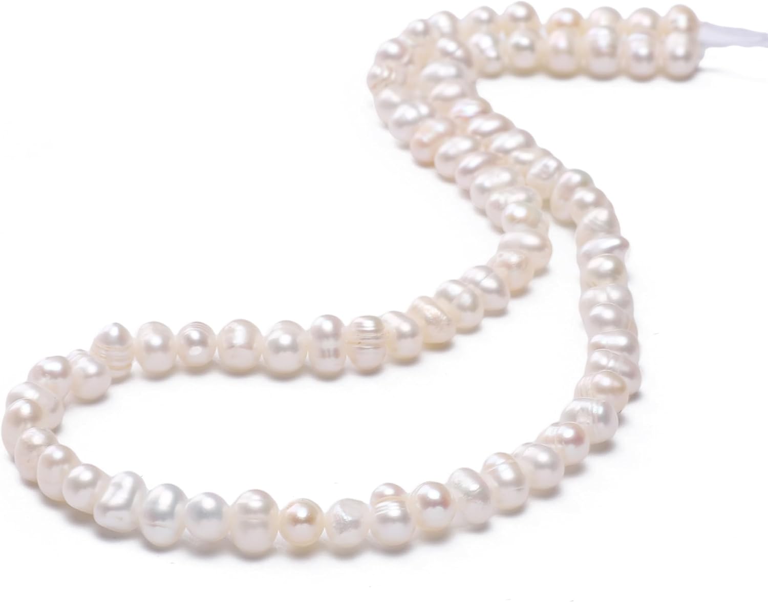 Natural Pearl Beads Potato 4-5mm White Freshwater Cultured Loose Gemstone Beads for DIY Jewelry Making 13.8''/Strand HQ - Image 7